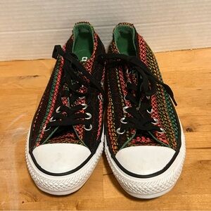 ALL STAR Converse Low Top Knit  *REGGIE*Black Pink Green Blue Sneakers  SZ 7 WM